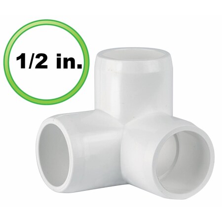 Circo Innovations 0.5 in. 3 Way L PVC Pipe Fitting 31-F